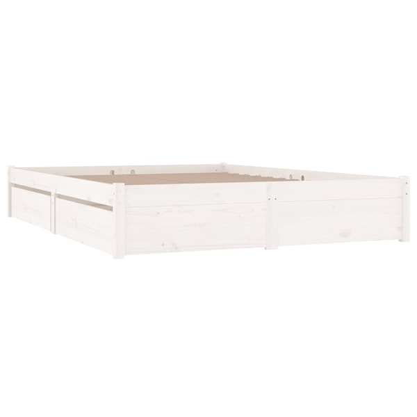 vidaXL Sängram med lådor vit 160x200 cm Vit
