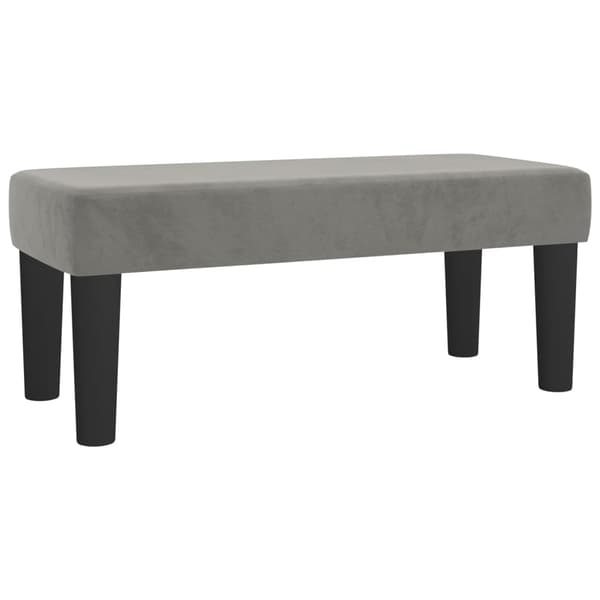 vidaXL Ramsäng med madrass ljusgrå 100x200 cm sammet Grå