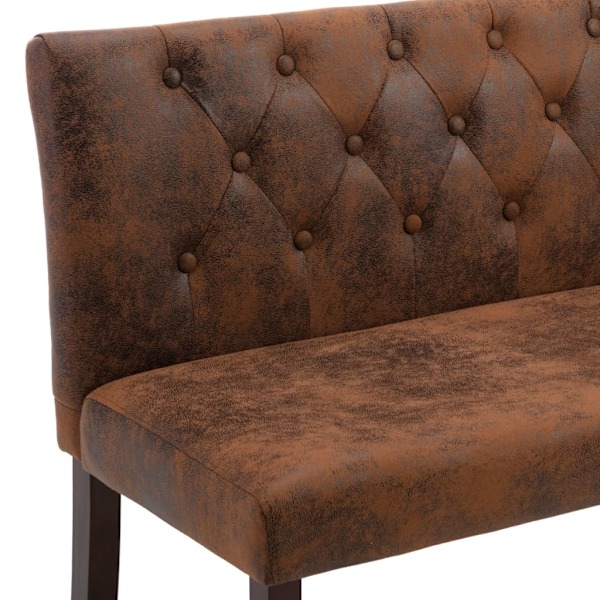 vidaXL Bänk 120 cm konstmocka brun Brun