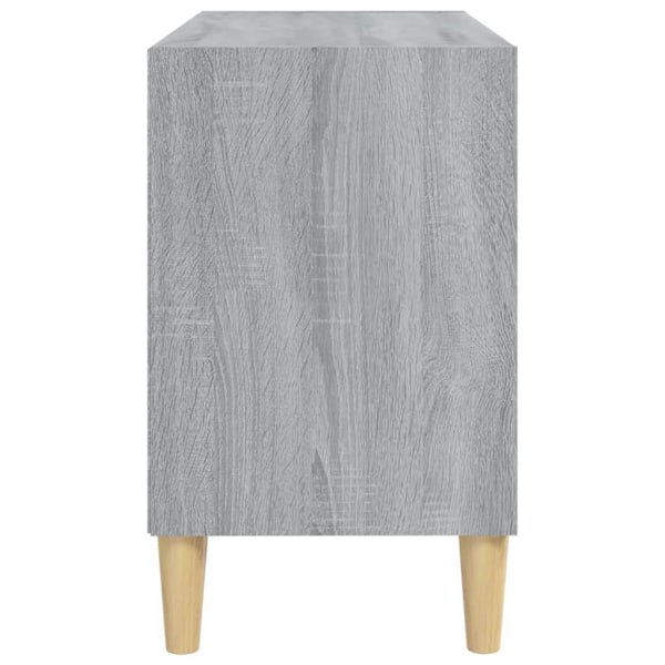 vidaXL Tv-bänk med massiva ben grå sonoma 69,5x30x50 cm grå