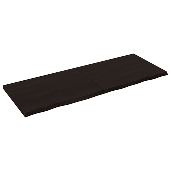 vidaXL Bordsskiva mörkbrun 160x60x(2-4) cm behandlad massiv ek Brun