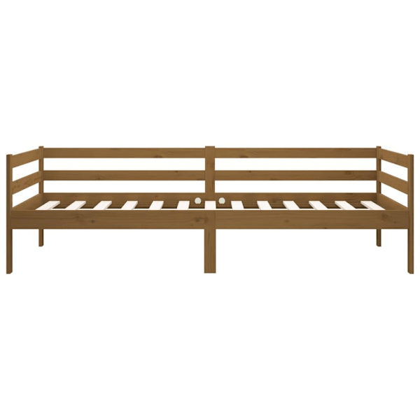 vidaXL Dagbädd honungsbrun 90x190 cm massiv furu Brun