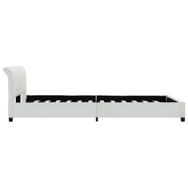 vidaXL Sängram vit konstläder 120x200 cm Vit
