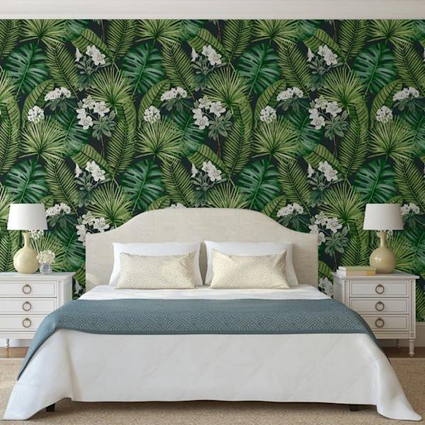DUTCH WALLCOVERINGS Tapet Eden svart och mörkgrön multifärg