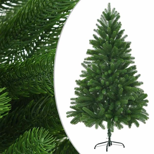 vidaXL Belyst plastgran med kulor 210 cm grön Grön