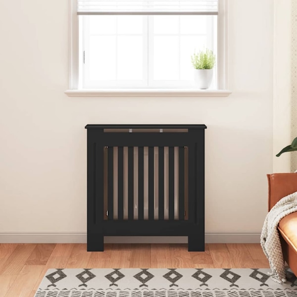 vidaXL Elementskydd MDF svart 78 cm Svart