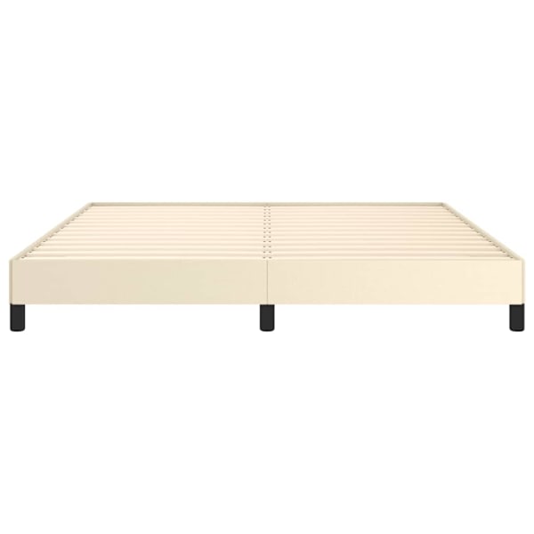 vidaXL Sängram gräddvit 160x200 cm konstläder Kräm