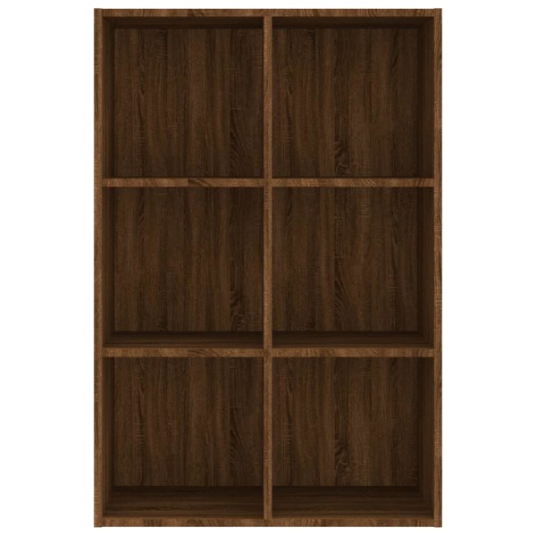 vidaXL Bokhylla/skänk rökfärgad Brun ek 66x30x98 cm konstruerat trä Brun
