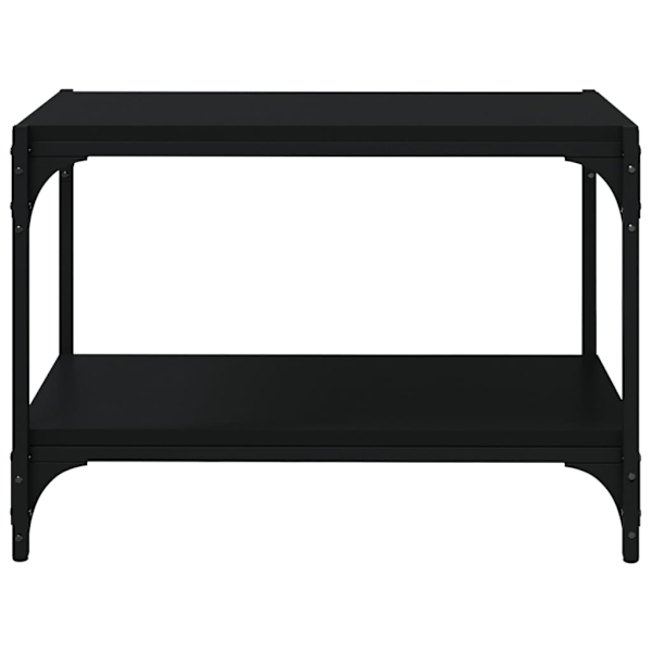 vidaXL Tv-bänk svart 60x33x41 cm Konstruerat trä och stål Svart