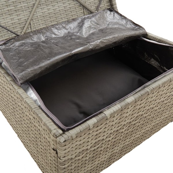 vidaXL Loungesoffa 3-sits med dynor grå konstrotting Grå