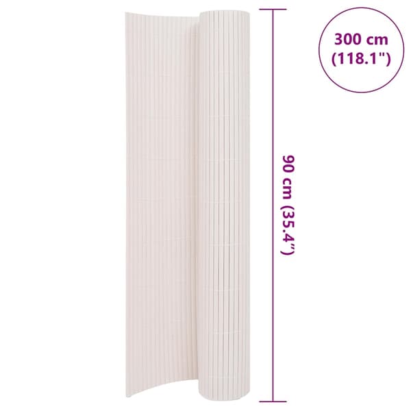 vidaXL Insynsskydd 90x300 cm vit Vit