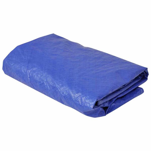 vidaXL Poolöverdrag 2 st PE runt 460 cm 90 g/m² Blå