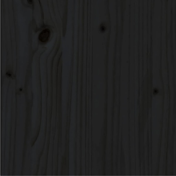 vidaXL Sängram svart massiv furu 90x200 cm Svart