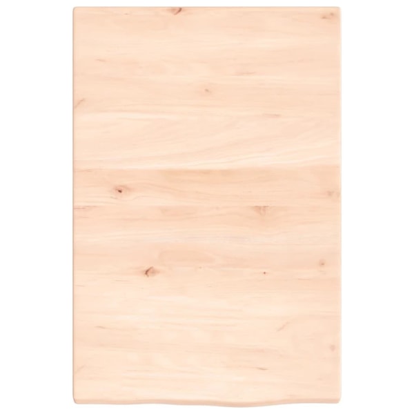 vidaXL Hyllplan 40x60x2 cm obehandlad massiv ek Brun
