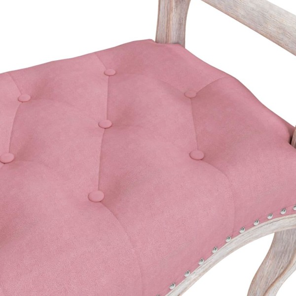 vidaXL Bänk rosa 80x45x60 cm sammet Rosa