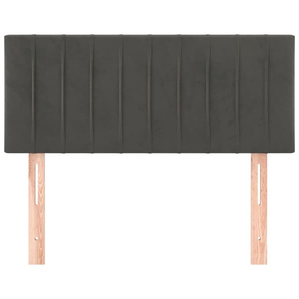 vidaXL Sänggavel mörkgrå 100x5x78/88 cm sammet Grå