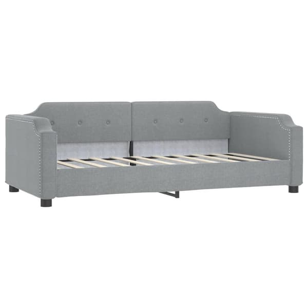 vidaXL Dagbädd ljusgrå 90x200 cm tyg Grå