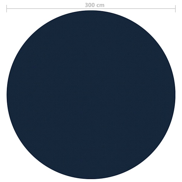 vidaXL Värmeduk för pool PE 300 cm svart och blå Svart