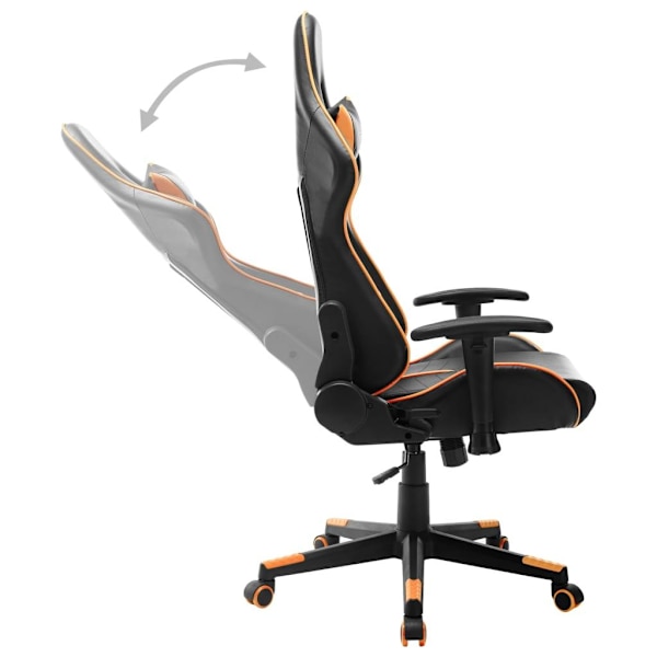 vidaXL Gamingstol svart och orange konstläder multifärg