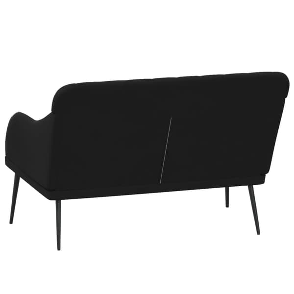 vidaXL Bänk svart 110x76x80 cm sammet art