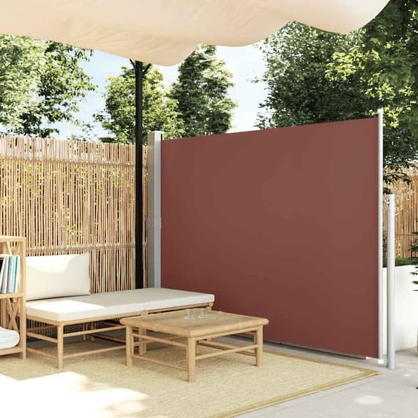 vidaXL Infällbar sidomarkis 160 x 500 cm brun Brun
