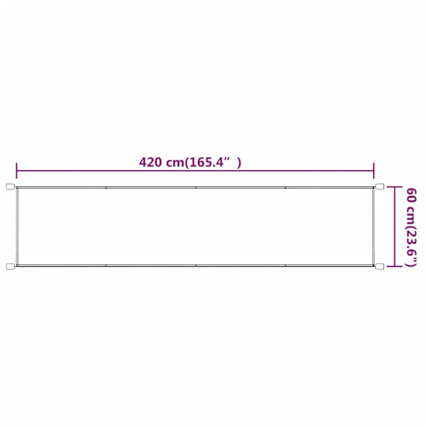 vidaXL Markis vertikal blå 60x420 cm oxfordtyg Blå