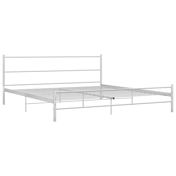 vidaXL Sängram vit metall 180x200 cm Vit