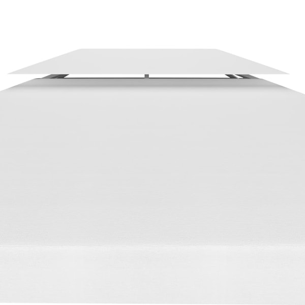 vidaXL Paviljongtak med ventilering 310 g/m² 4x3 m vit Vit