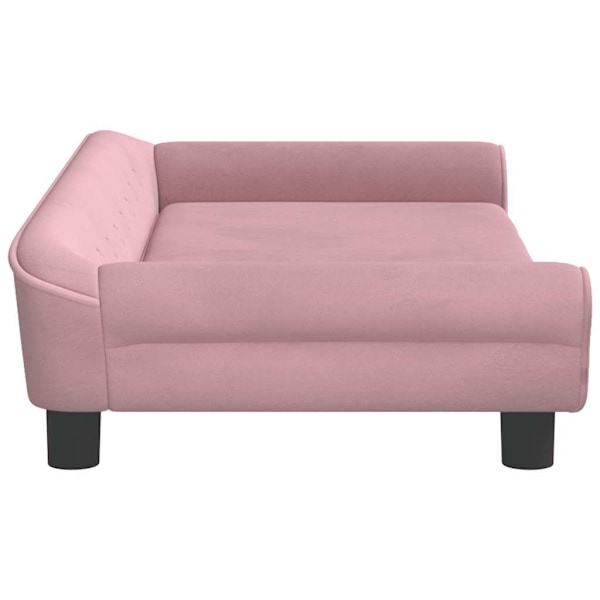 vidaXL Hundbädd rosa 100x50x21 cm sammet Rosa