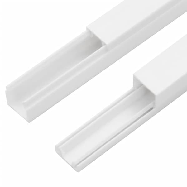 vidaXL Kabelkanal 30x15 mm 30 m PVC Vit