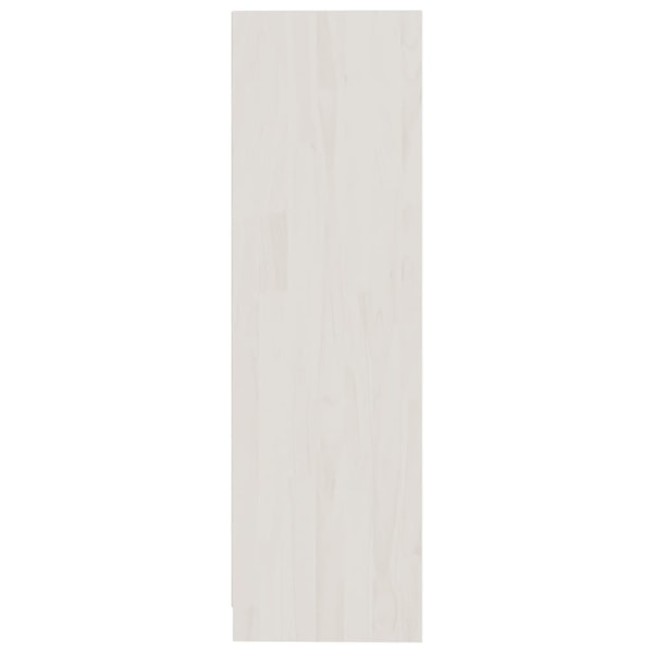 vidaXL Bokhylla/Rumsavdelare vit 104x33,5x110 cm massiv furu Vit