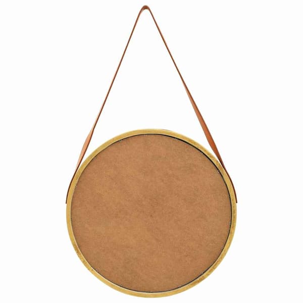 vidaXL Väggspegel med rem 50 cm guld Guld