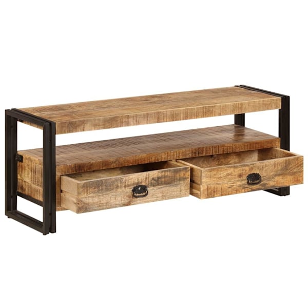 vidaXL TV-bänk 120x35x45 cm massivt mangoträ Brun