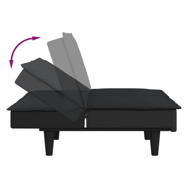 vidaXL Bäddsoffa svart tyg art