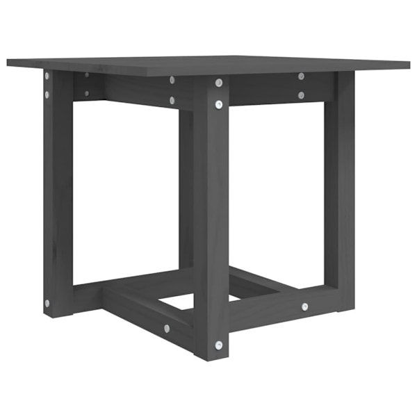 vidaXL Soffbord grå 50x50x45 cm massiv furu Grå