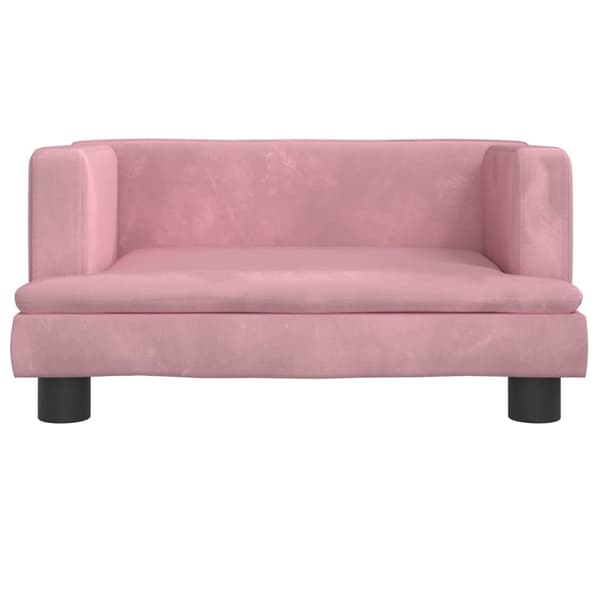 vidaXL Barnsoffa rosa 60x40x30 cm sammet Rosa