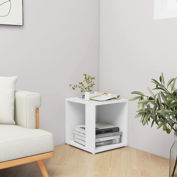 vidaXL Sidobord vit 33x33x34,5 cm konstruerat trä Vit