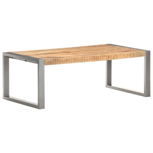 vidaXL Soffbord 110x60x40 cm grovt mangoträ grå