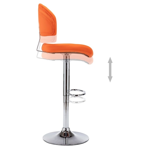 vidaXL Barstolar 2 st orange konstläder Orange