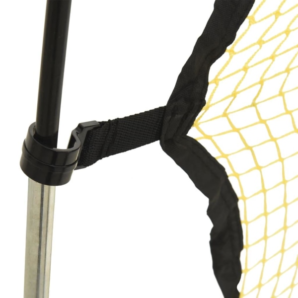 vidaXL Fotbollsnät med rebounder svart och gul 183x85x120 cm pol Gul