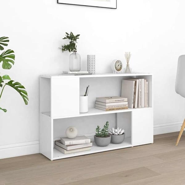 vidaXL Bokhylla vit 100x24x63 cm konstruerat trä Vit
