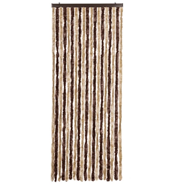 vidaXL Insektsdraperi beige och ljusbrun 56x200 cm chenille Brun