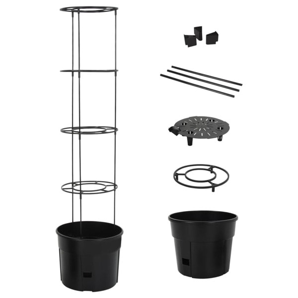 vidaXL Kruka för tomatplanta Ø39x150 cm polypropylen Antracit