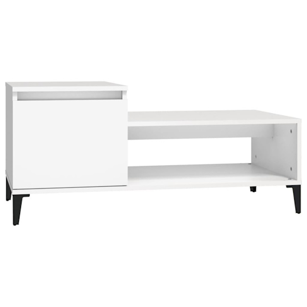 vidaXL Soffbord vit 100x50x45 cm konstruerat trä Vit