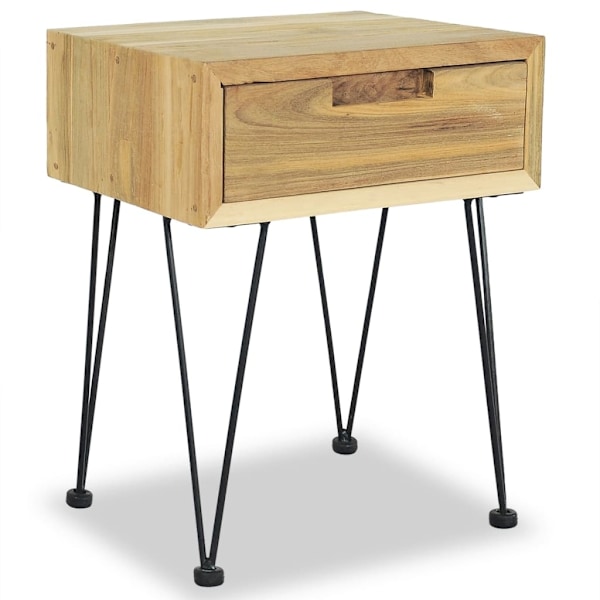 vidaXL Sängbord 2 st 40x30x50 cm massiv furu Brun