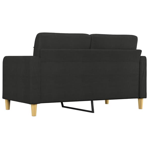 vidaXL 2-sitssoffa svart 140 cm tyg Svart