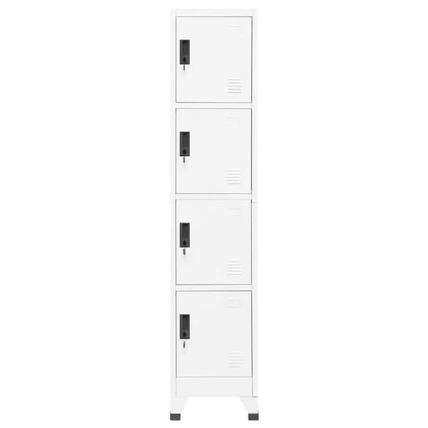 vidaXL Förvaringsskåp vit 38x45x180 cm stål Vit