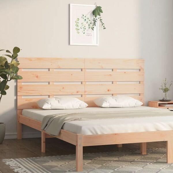 vidaXL Sänggavel 120x3x80 cm massiv furu Brun