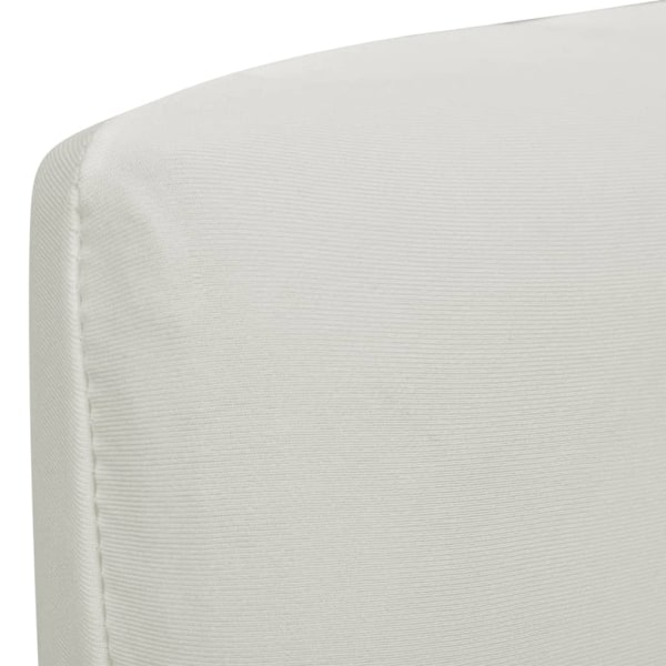 vidaXL Stolsöverdrag rak modell stretch 6 st gräddvit Creme