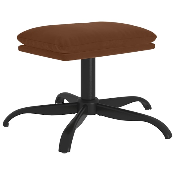 vidaXL Fotpall brun 60x60x36 cm mikrofibertyg Brun